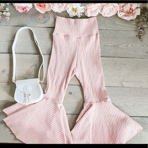 Handmade rubbed knit bell bottoms